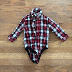 Old Navy Red Plaid Button Down Shirt